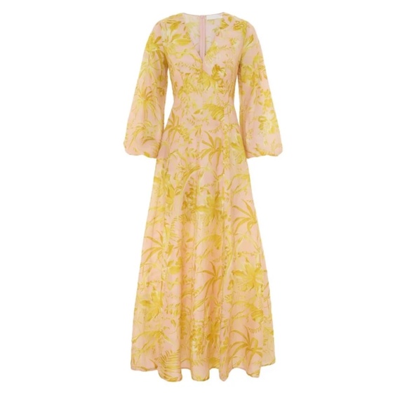 Zimmermann Yellow Floral Maxi Dress - Picture 1 of 9